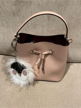 Kate Spade saffiano pink leather small Eva bucket bag